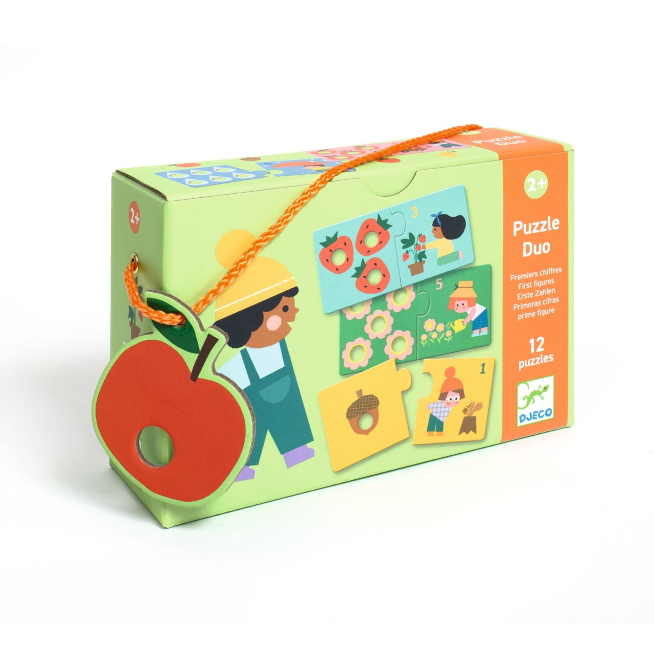 Puzzle duo tactil Primele numere, Djeco - Imagine 1 [ps:5809ba76-92b3-4fb9-803f-d4a922a34426]