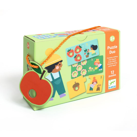 Puzzle duo tactil Primele numere, Djeco - Imagine 1 [ps:5809ba76-92b3-4fb9-803f-d4a922a34426]