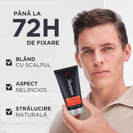 WELLAFLEX Men Power Definition, gel de par, cu fixare Ultimate, Fixare 6/6, 150 ml - 1 [ps:09b46c31-2560-405d-b95f-60b057aafe0a]