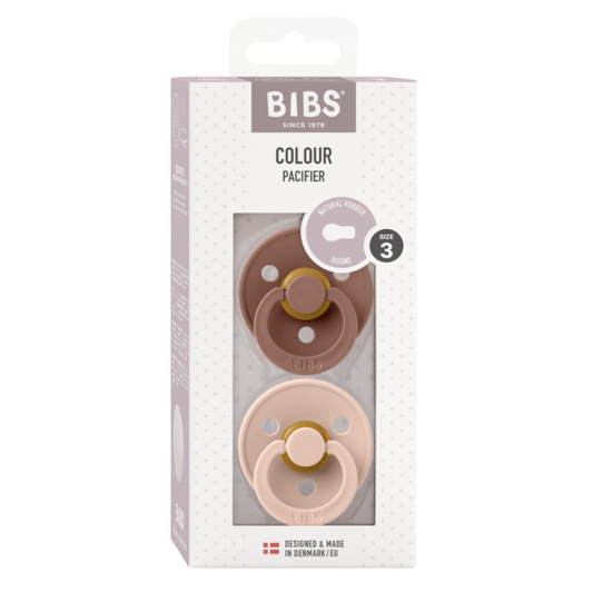 Set 2 Suzete BIBS Colour Latex, Tetină Rotundă, 18 luni+ - Blush/Woodchuck (1) [ps:a23a8308-0576-4aba-bc79-919c9b500ed9]