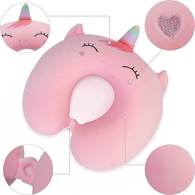 Perna de Călătorie U Flippy, Spumă cu Memorie, Unicorn, Roz - Model Unicorn (1) [ps:ac22ebf9-b5b4-4fe9-ab01-b10d09aa4090]