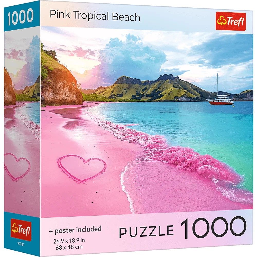 PUZZLE TREFL 1000 COLECTIA SUA PLAJA TROPICALA ROZ - Imagine 1 [ps:f29a33f5-4066-4b11-8dc8-b831f337da03]