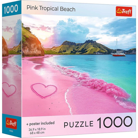 PUZZLE TREFL 1000 COLECTIA SUA PLAJA TROPICALA ROZ - Imagine 1 [ps:f29a33f5-4066-4b11-8dc8-b831f337da03]