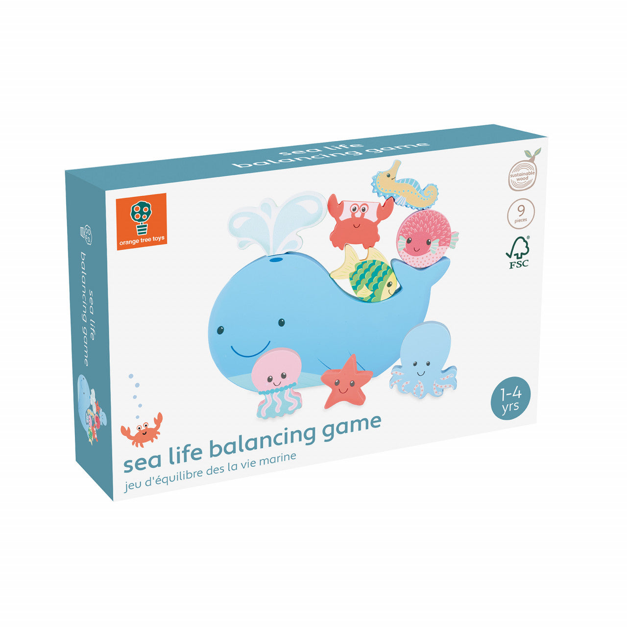 Joc de echilibru din lemn cu fauna marina, Orange Tree Toys - Imagine 1 [ps:a5f59e60-546e-4f53-852b-1a236f38019f]