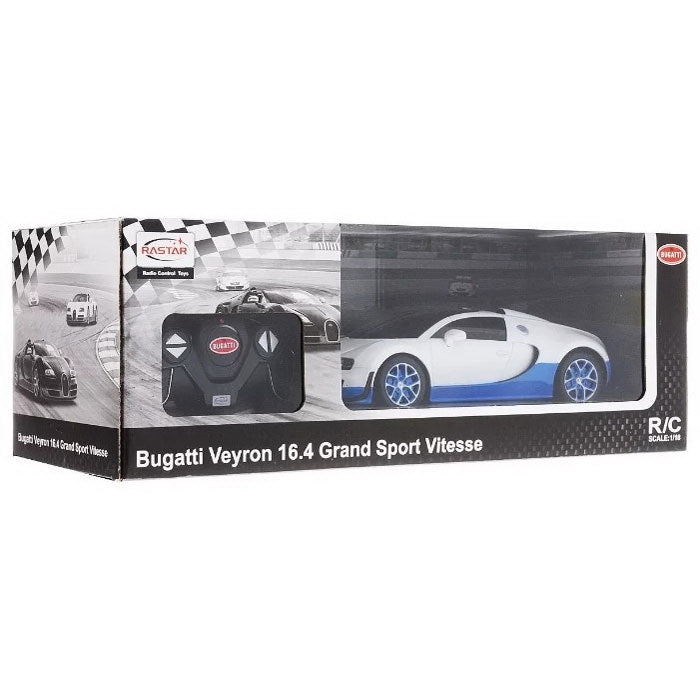 MASINA CU TELECOMANDA BUGATTI GRAND SPORT VITESSE ALB CU SCARA 1 LA 18 [ps:0b9a1a88-cf80-40b3-8334-7a4f06da307b]
