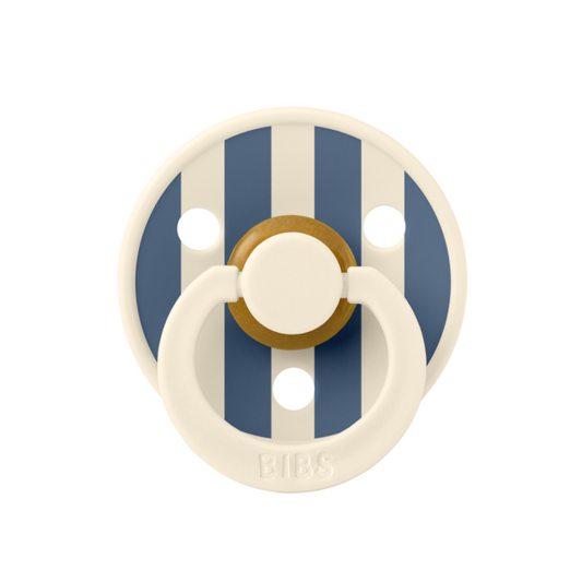 Suzeță BIBS Colour Studio Stripe Latex, 0 luni - Ivory/Blue - 12-24 luni (1) [ps:68f46352-22fc-4057-837e-c25e370a5518]