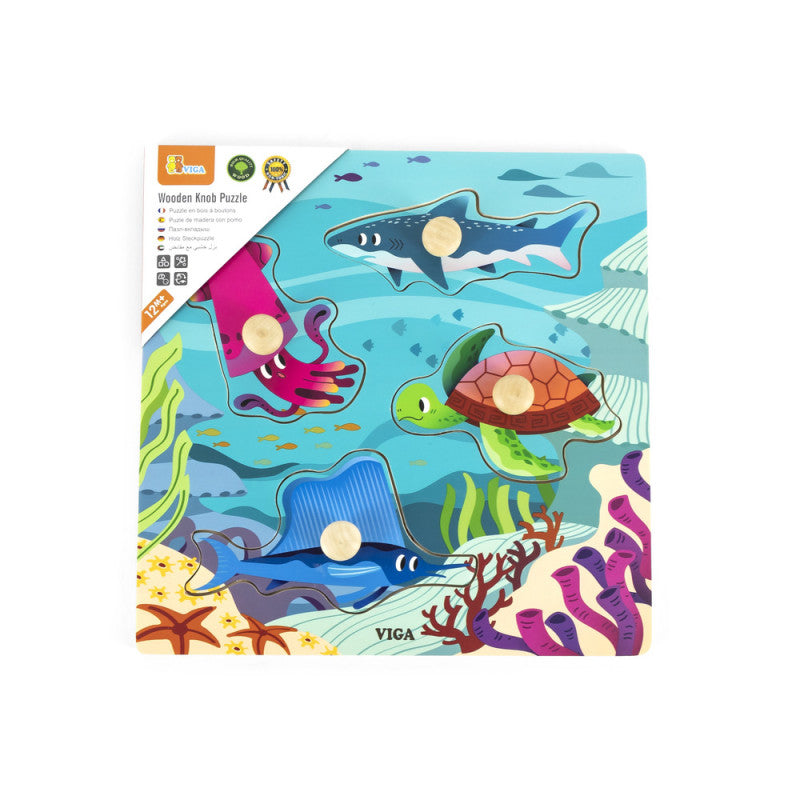 Puzzle cu manere - Animale marine in habitat, Viga [ps:f2faed4f-2ce6-4693-8610-cb383be73cb1]