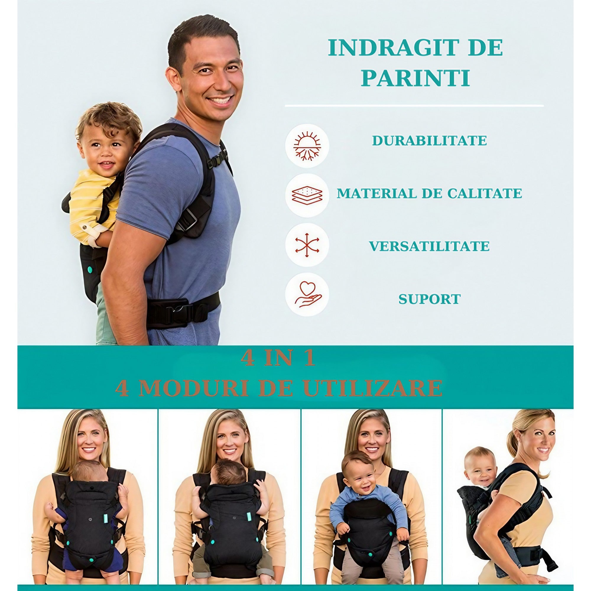 Marsupiu Ergonomic Flippy 4 in 1, Multifunctional, Negru - Default Title (1) [ps:15d4f18f-6954-48e7-bf27-159c0e616af4]