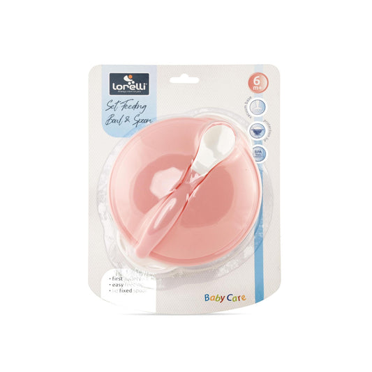 Set Castron cu Ventuza, Capac și Linguriță Lorelli - Blue - roz pal (1) [ps:af600228-3ae5-4fd4-bf0e-1d1c8b3f40e7]