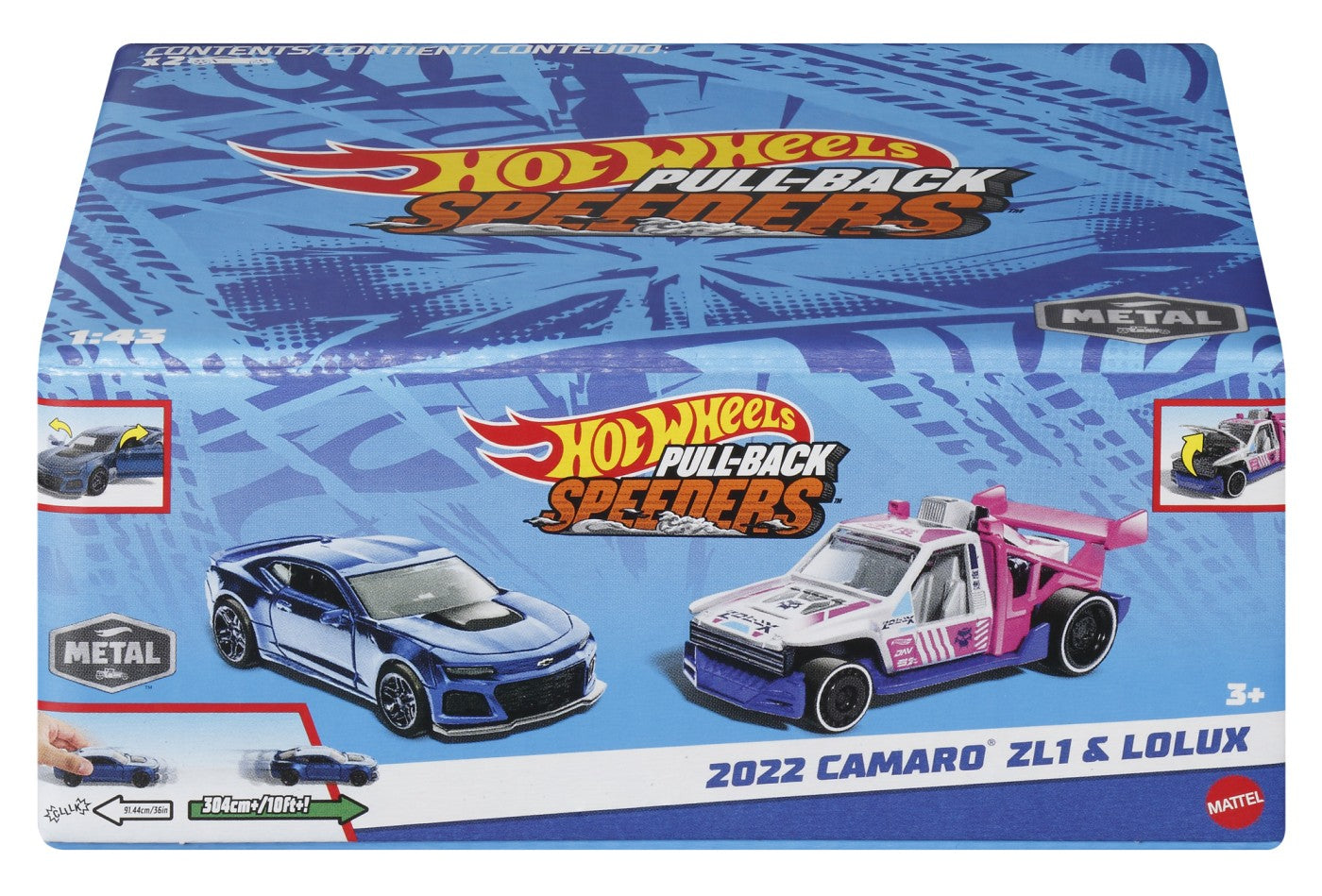 HOT WHEELS SET 2 MASINUTE METALICE PULL BACK CAMARO ZL1 - Imagine 1 [ps:65b883b0-3445-4aed-acd5-683e8cb3e100]