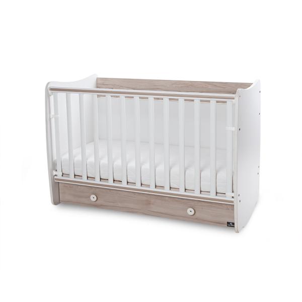 Pătuț Balansoar Lorelli Dream, 60x120 cm, Transformabil - White Light Oak new (1) [ps:3520ea7f-e4e1-43c7-b85b-b9b66fbff6f4]