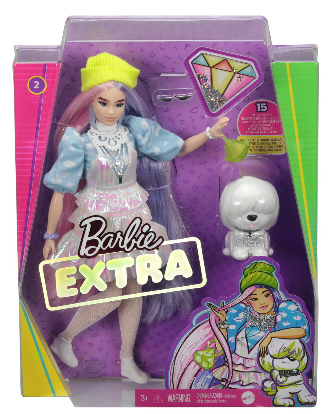PAPUSA BARBIE EXTRA STYLE BEANIE Mattel - Imagine 1 [ps:97692622-7704-4842-8daa-7082065ba704]
