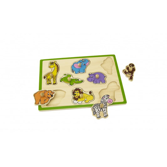 Puzzle cu maner - Animale salbatice, Viga - Imagine 1 [ps:c7f9b82b-4178-4a89-8af3-f934bce12c36]
