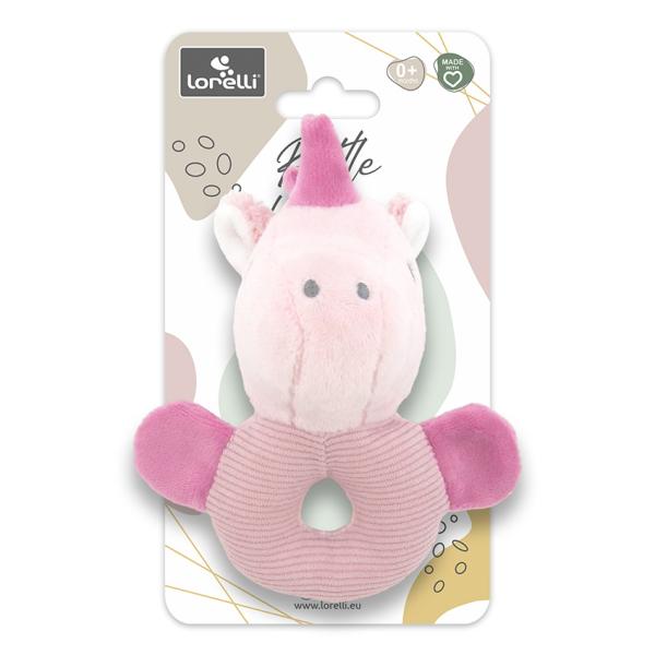 Ursulet de Plus Zornăitor Lorelli Toys, 11 cm, 0 luni+ - Unicorn roz (1) [ps:7c8c2598-4287-493f-8857-68dd4e5d3d34]