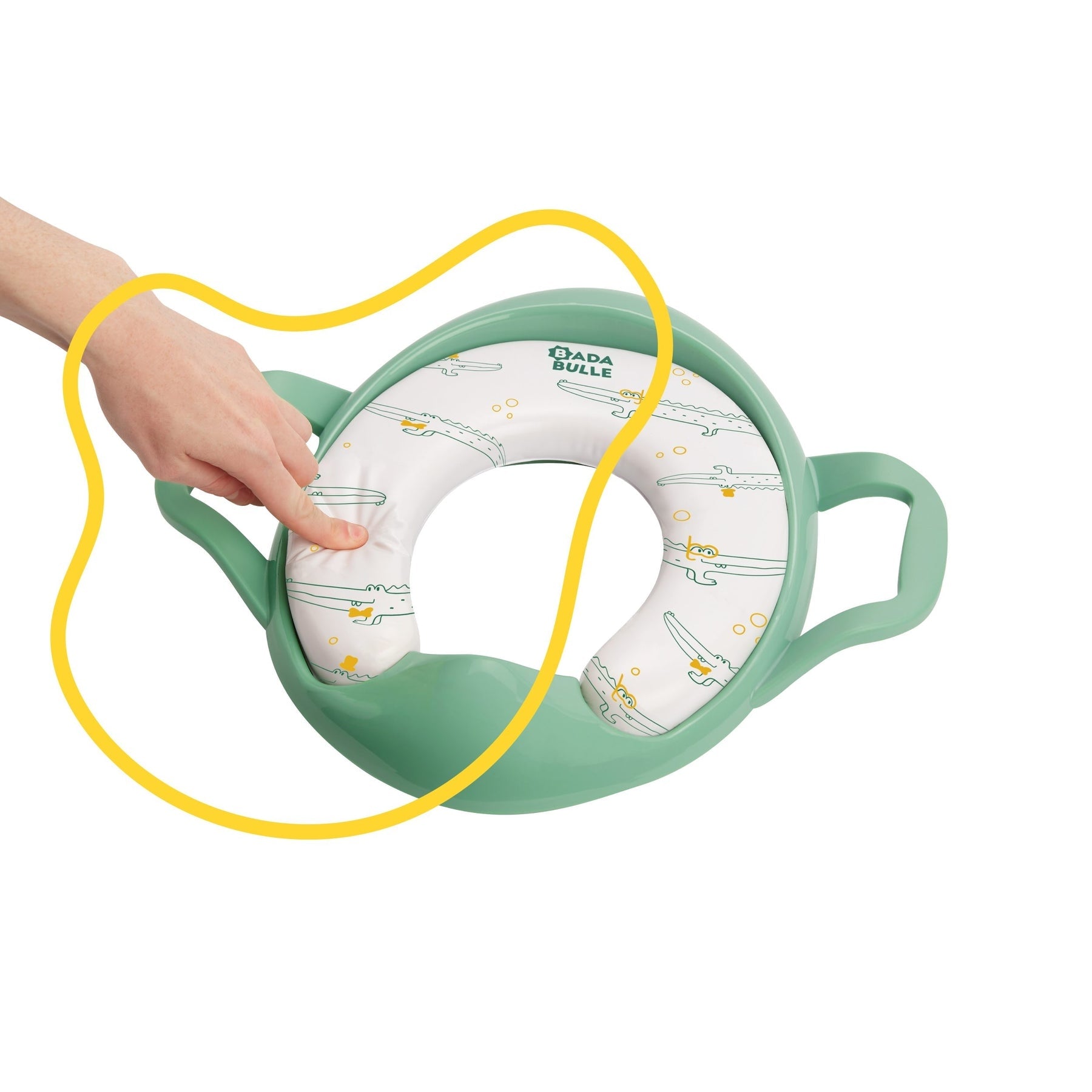 Reductor WC cu Manere Verde Badabulle - Confort și Siguranță - Verde (1) [ps:2553e4e1-e2b6-40be-af5d-f4f0a2ccf8f5]