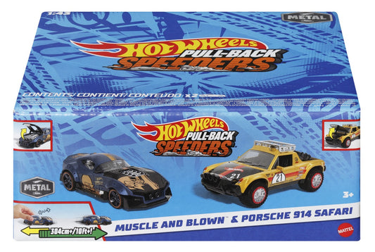 HOT WHEELS SET 2 MASINUTE METALICE PULL BACK MUSCLE AND - Imagine 1 [ps:1e92589f-ff1e-48ee-86a4-75722c665319]