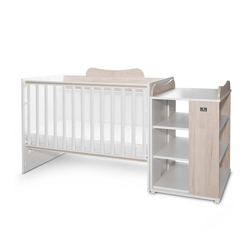 Pătuț Modular Multifuncțional Lorelli Multi, White Orchid - White & Light Oak (1) [ps:927cd079-9313-40e3-8595-8e1a0cca669a]