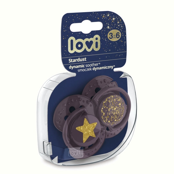 Lovi Suzeta Silicon Dynamic 3-6 M 2 Pcs Stardust Violet 22/893_Violet [ps:5c87e636-86ef-4054-8507-9161f6790a51]