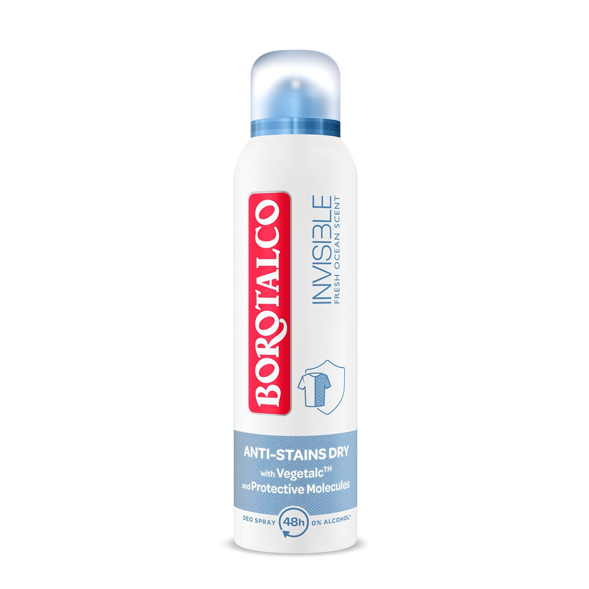 BOROTALCO Invisible Blue, Antiperspirant, spray, 150 ml - Imagine 1