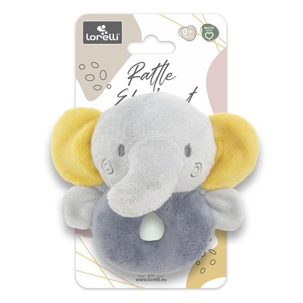 Ursulet de Plus Zornăitor Lorelli Toys, 11 cm, 0 luni+ - Elefant gri (1) [ps:31eeb3fd-904a-4a16-b5b9-7363ce309e7c]
