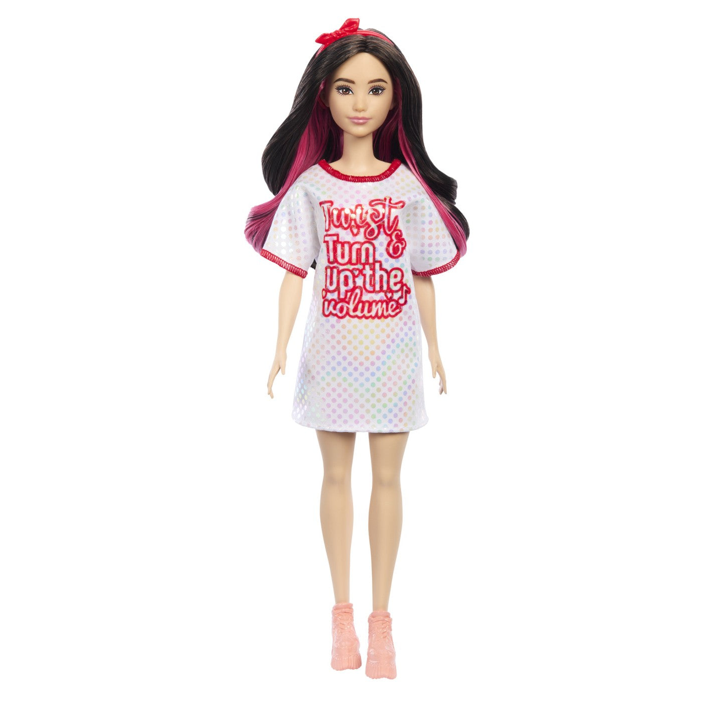 PAPUSA BARBIE FASHIONISTA BRUNETA CU ROCHITA SPORT [ps:3caa0596-5e07-4974-a0dd-6554cdb42916]