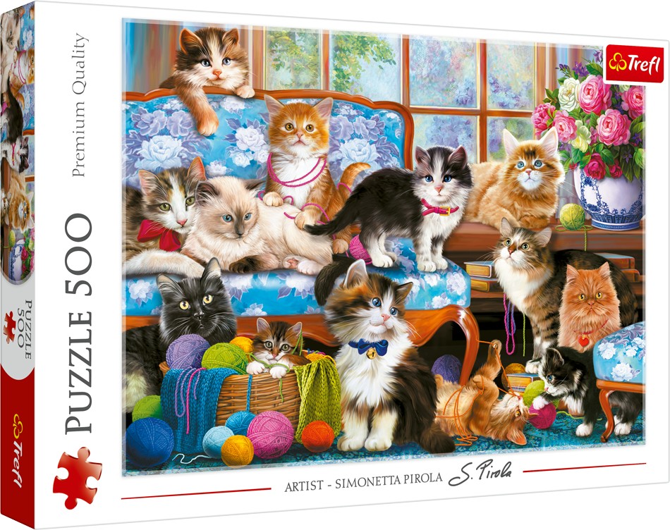 PUZZLE TREFL 500 FAMILIA DE PISICUTE - Imagine 1 [ps:6770d557-55ff-4598-b2a4-e3b21c3c7ab0]