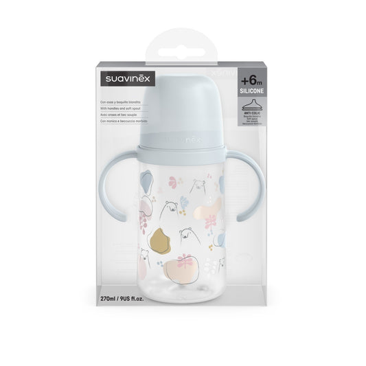 Cana cu muștiuc din silicon, 270 ml, Bears, albastru, - Albastru [ps:57395ebf-9b9d-4b3c-b980-c05d2344a235]