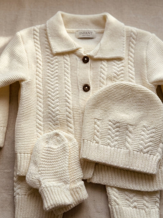 Set Tricotat Bebeluși Roz 9-12 Luni - Brand INFANT - Alb (1) [ps:27bd493f-c00b-4e62-be49-5629d4d6d633]