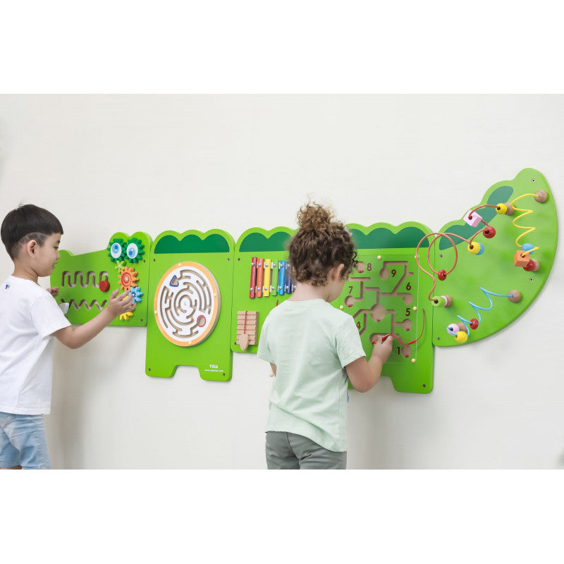 Jucarie multifunctionala de perete - crocodil, Viga - Imagine 1 [ps:3a76fe5b-43fc-4494-a6b6-a261cf4d079e]