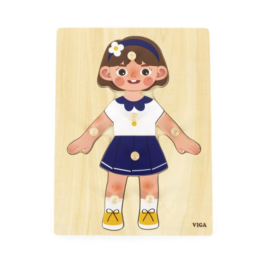 Puzzle Corpul uman - Fata（7 piese), Viga [ps:9fbfcd2f-85d2-4a70-b0b1-8d89aa7954dd]
