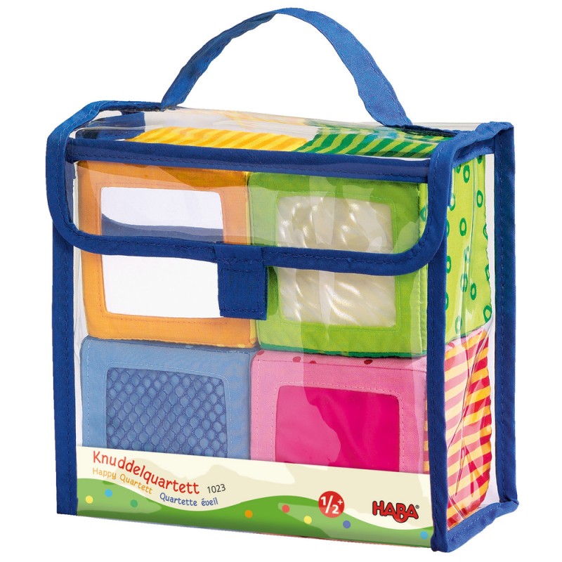Set de cuburi senzoriale Happy Quartett, Haba [ps:16035e4e-2156-4820-92f7-277b6fe87bdf]