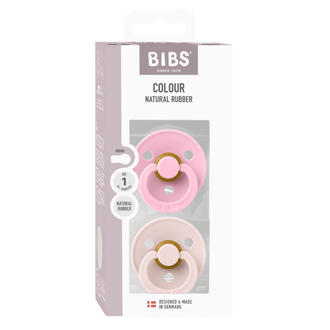 Set 2 Suzete BIBS Colour Latex, Tetina Simetrică, 0 luni - Petal/Baby Pink (2) [ps:76e56181-cd1c-4372-af67-a2532eebf7f7]
