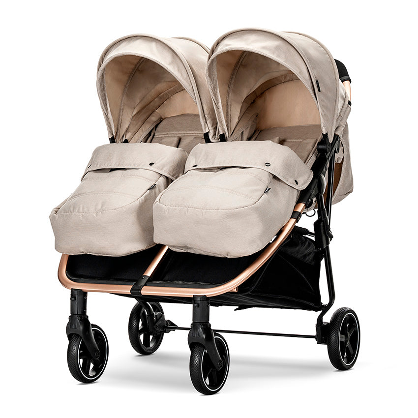 Cărucior Gemeni Lorelli Duo, Aluminiu, Beige - Beige new (2) [ps:5dedc876-e84d-443b-98eb-d3e7dcbb466d]