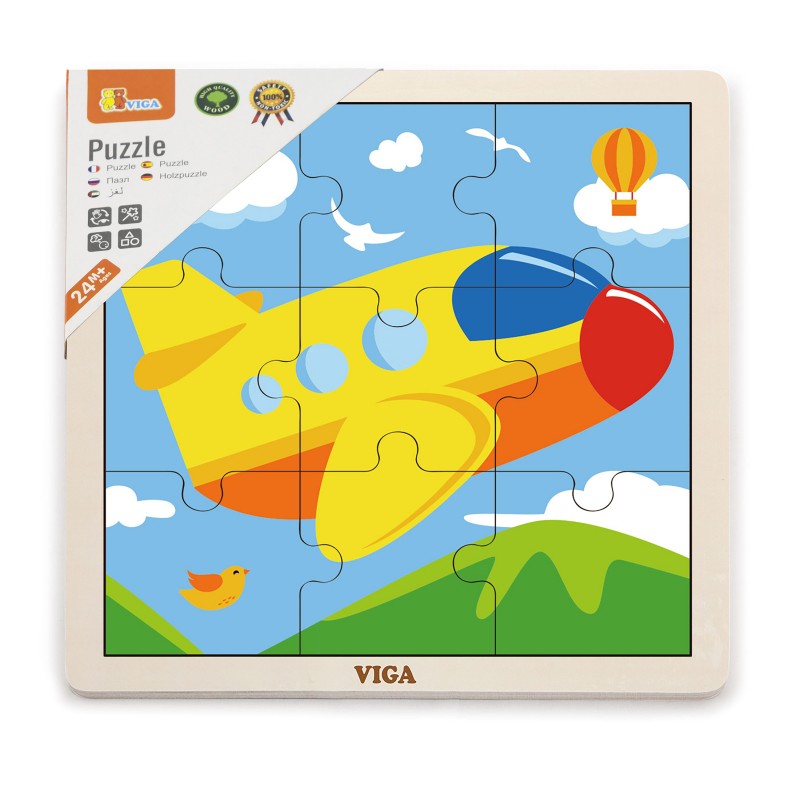 Puzzle din 9 piese mari - tren Viga - Imagine 2