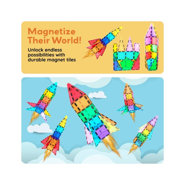 PICASSO TILES Lansator racheta, magentic, set de - Imagine 7 [ps:7d0f06fb-5a6f-4e27-9acf-aa4d7d8ef700]