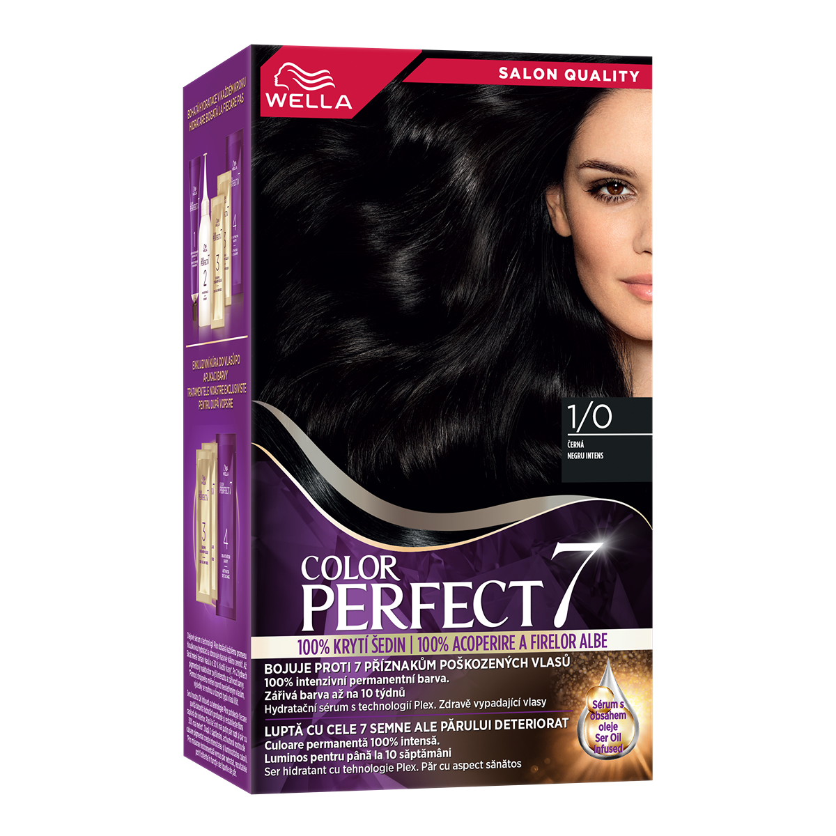 COLOR PERFECT 7, vopsea de par, nuanta saten mediu, nr 4/0 - Imagine 2