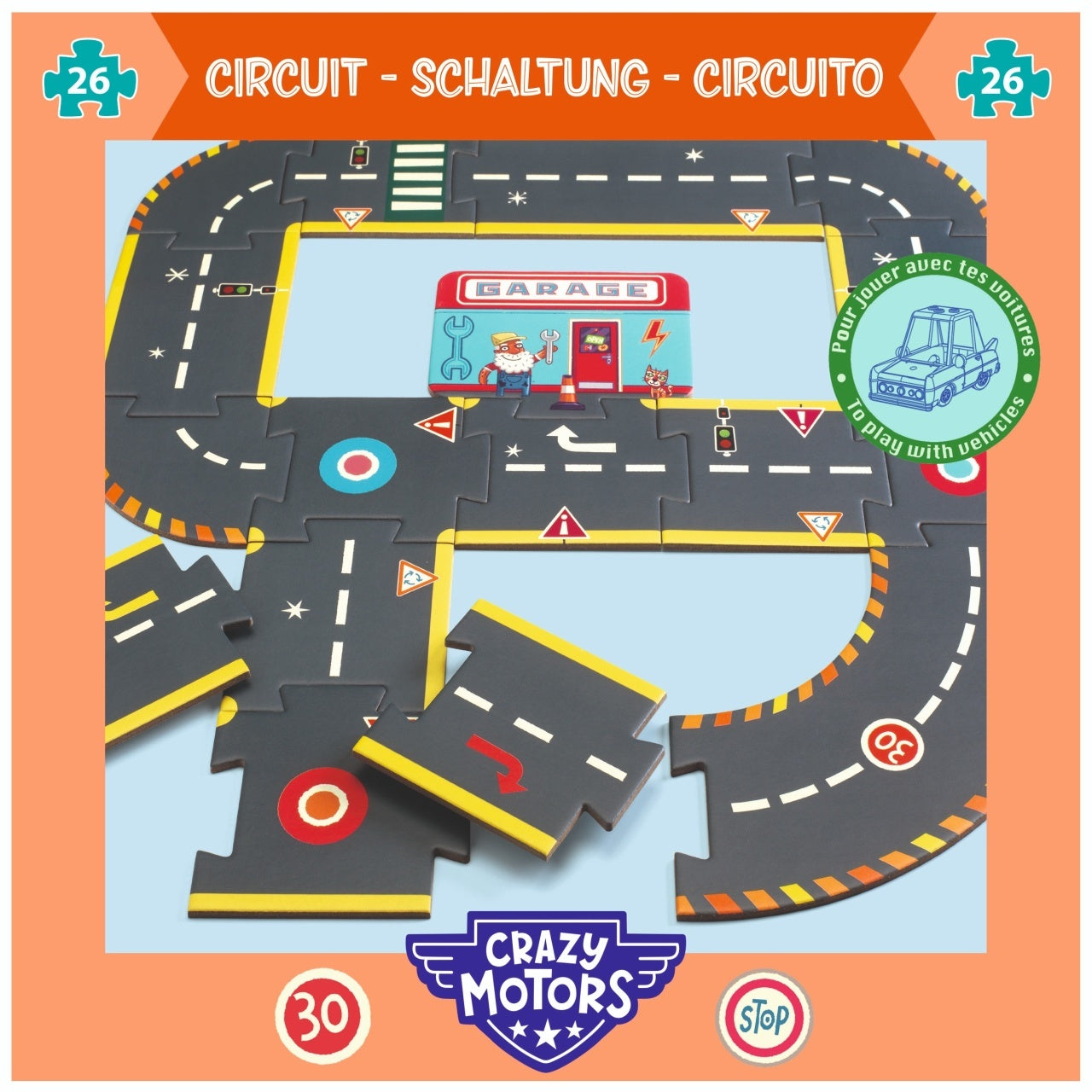 Puzzle Circuit gigant de curse, Djeco - Imagine 2 [ps:61f50ccd-19bd-44d7-bcab-9e01f4f9f041]