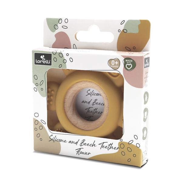 Jucărie Dentiție Lorelli Flower, Silicon și Lemn, Verde - Yellow (2) [ps:0cc2f802-0c89-4df8-a3fd-2bd6cc0afaeb]