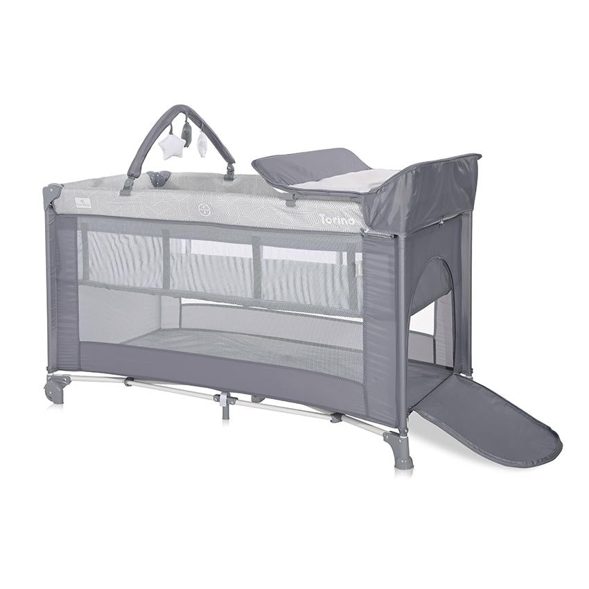 Pătuț Pliabil Lorelli Torino Plus, 2 Nivele, Lemon Curry - Grey Elements (2) [ps:e4c9e8de-434d-4770-8be2-13966e448cf4]