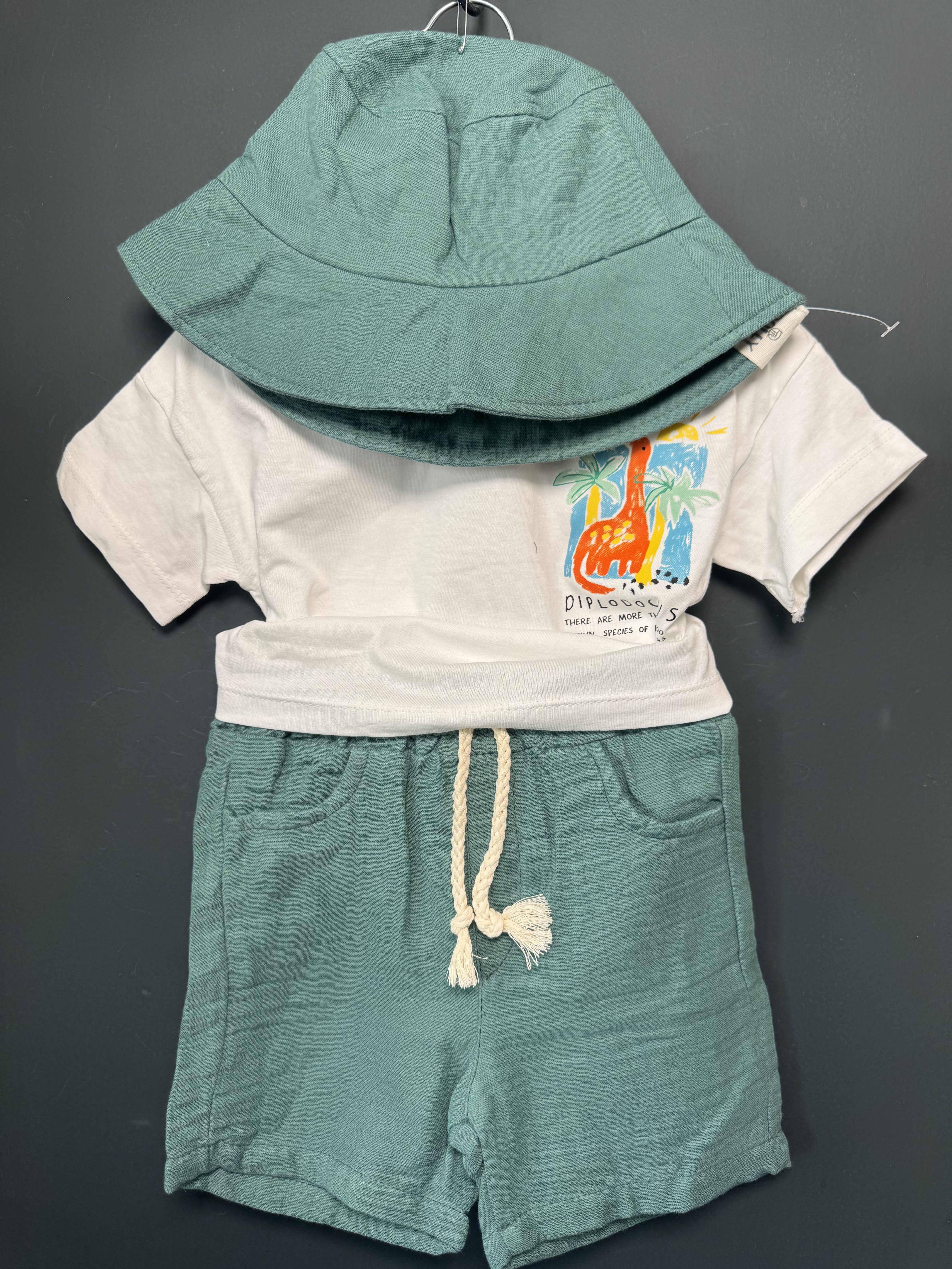 Set vară băieți Trolly Kids: tricou dinozaur, pantaloni - 3 ANI (2) [ps:5c663f36-ffd6-49fb-8a50-9199d5d38581]