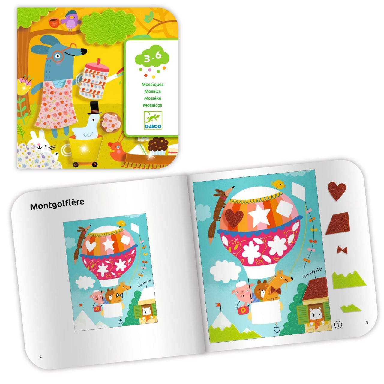 Atelier creativ Colaj cu spumă autoadeziva, Djeco - Imagine 2 [ps:a9d49f9b-5668-4301-b1d1-e043449a0188]