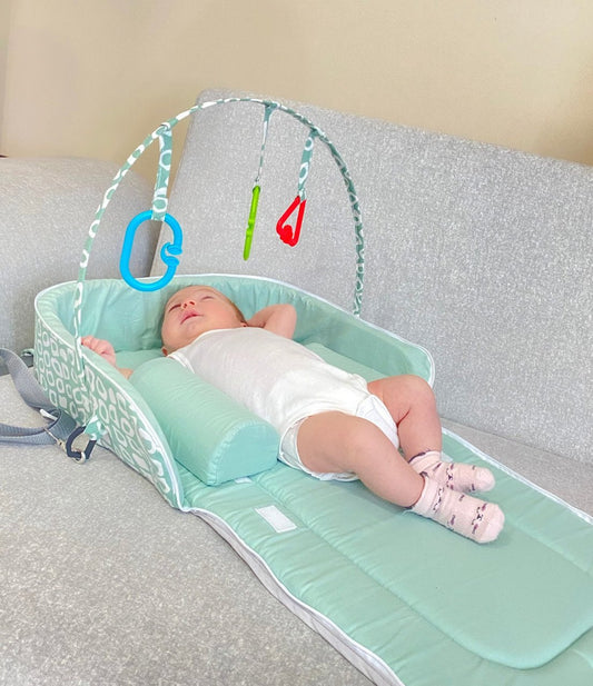 Geanta multifunctionala 3 in 1, BabyJem, 60x100 cm - Verde [ps:69559922-26f8-494b-abea-d65fb062ec50]