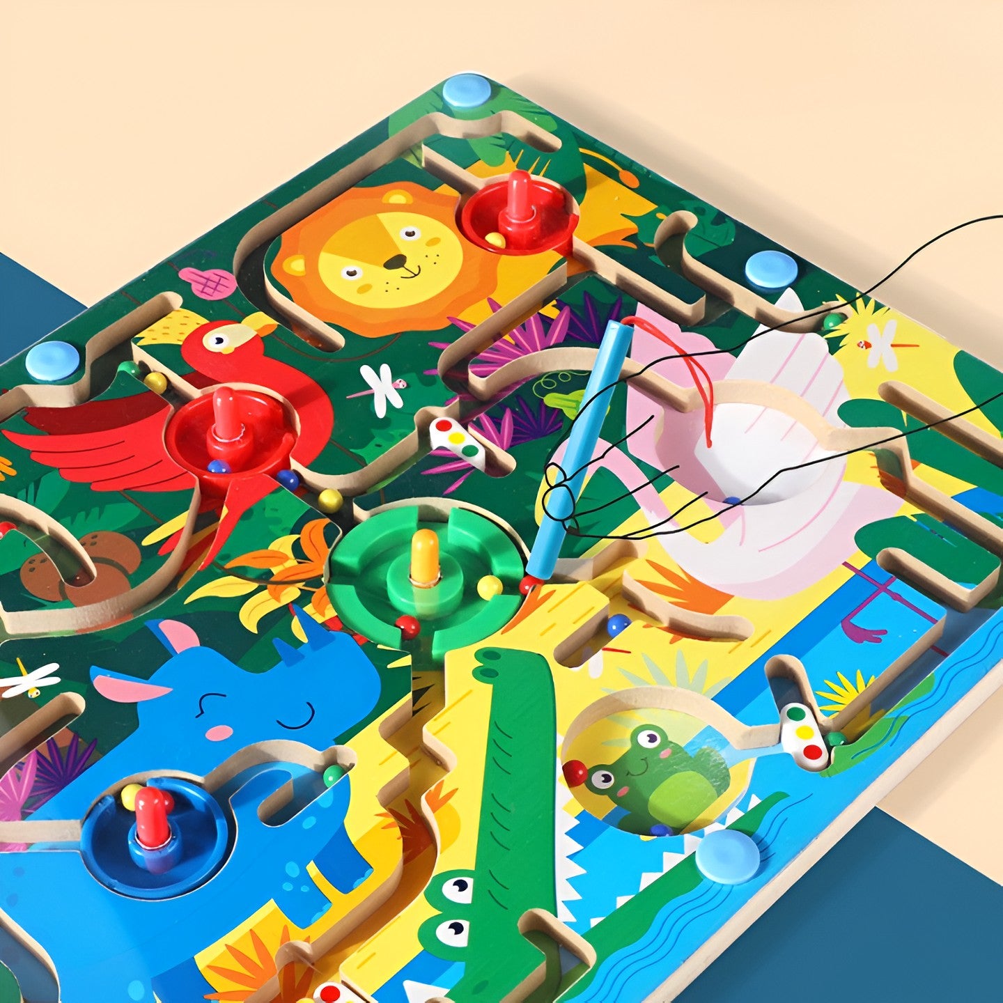 Joc Montessori Sortare Culori Flippy, Labirint Magnetic Lemn - Default Title (2) [ps:7c13d611-43e1-4ec5-bdb8-860fae994348]