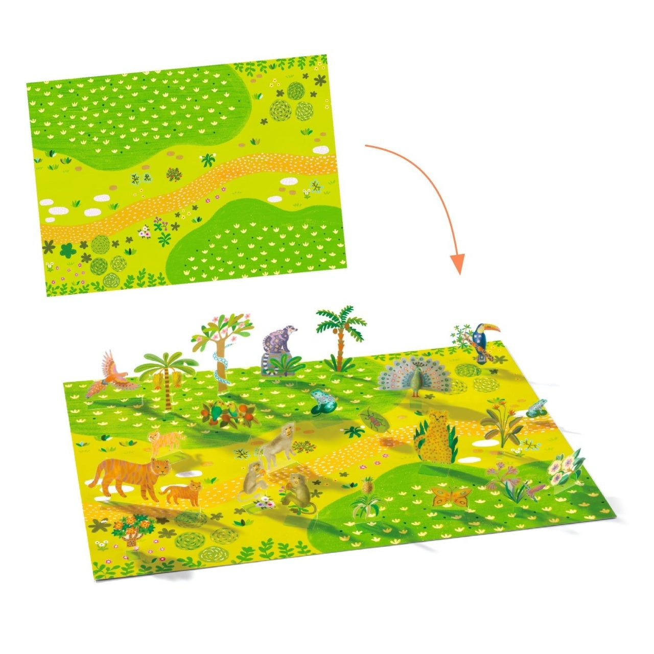 Set creativ de stickere reutilizabile Animale, Djeco - Imagine 2 [ps:918b26ce-2542-4fb6-9715-f15d828ddce3]