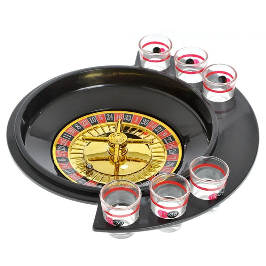 Joc de Băut Ruletă Flippy cu 6 Pahare de Shot | Roșu/Negru - Rosu/Negru (2) [ps:3220e0b1-3766-45dc-98fc-658bfe518b8e]