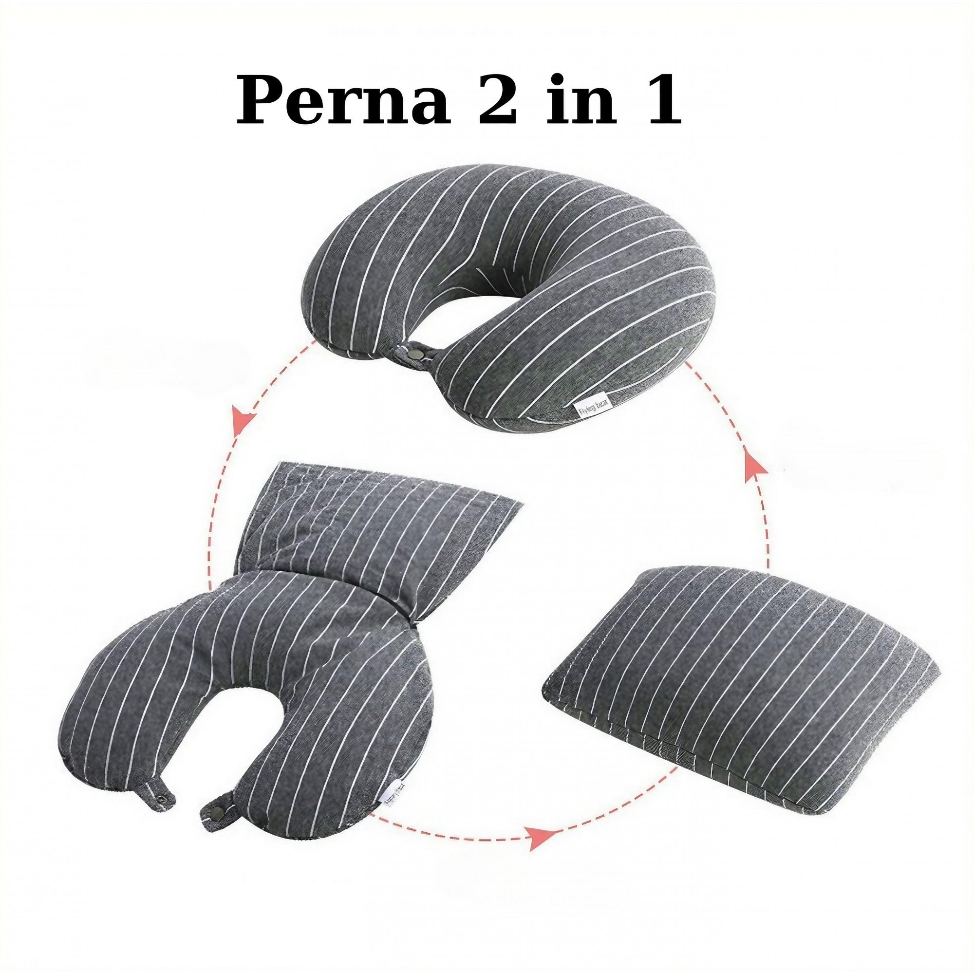 Perna de Călătorie Flippy 2 în 1, Spumă cu Memorie, Roz - Gri (2) [ps:221759d8-fe9a-424c-a0ea-faaa1c8f9425]