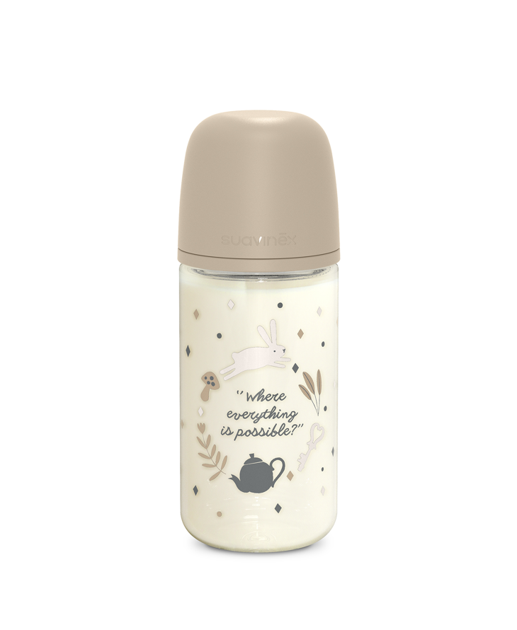 WONDERLAND BIBERON DE STICLĂ 240ML SXPRO DEBIT MEDIU BEIGE [ps:78abf021-1e09-4dbe-9759-3c4edcd71317]
