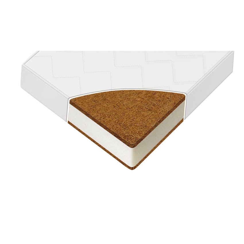 Saltea pat, Eco Tex, 60x120x10 cm, 2 straturi cocos si spuma elastica, White - Imagine 2 [ps:90efefd5-7154-4f58-a5f2-07707882a412]