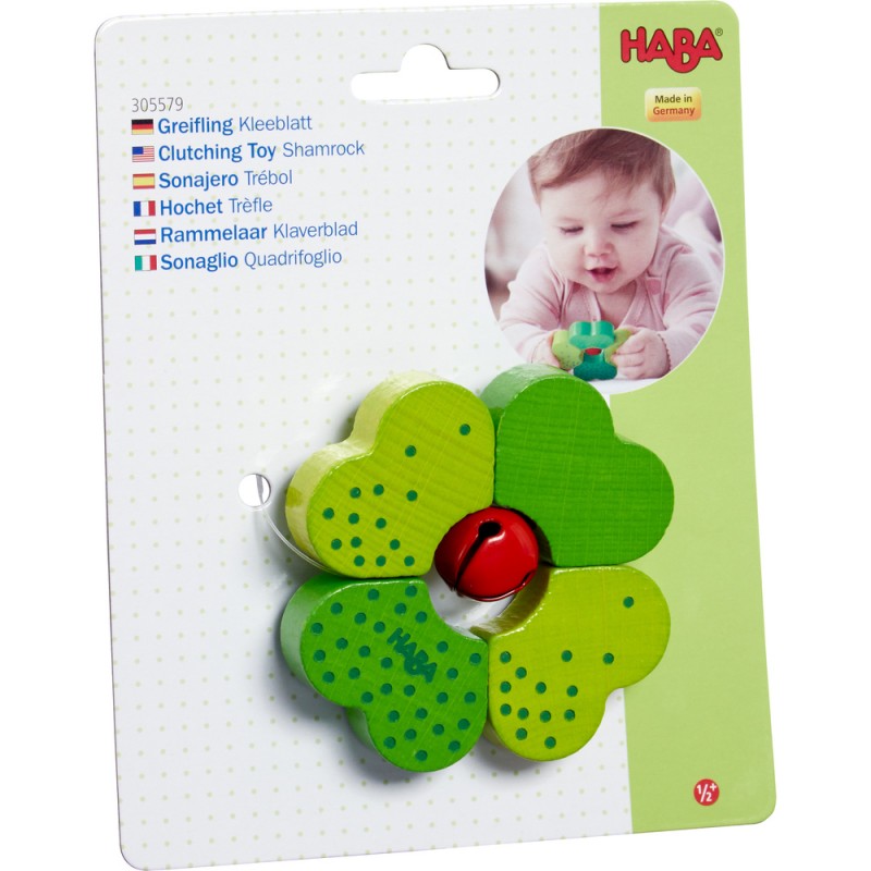 Jucarie pentru dentitie Trifoi cu 4 foi, Haba [ps:4e3c1cf0-5141-4095-a25f-a08840aadf59]
