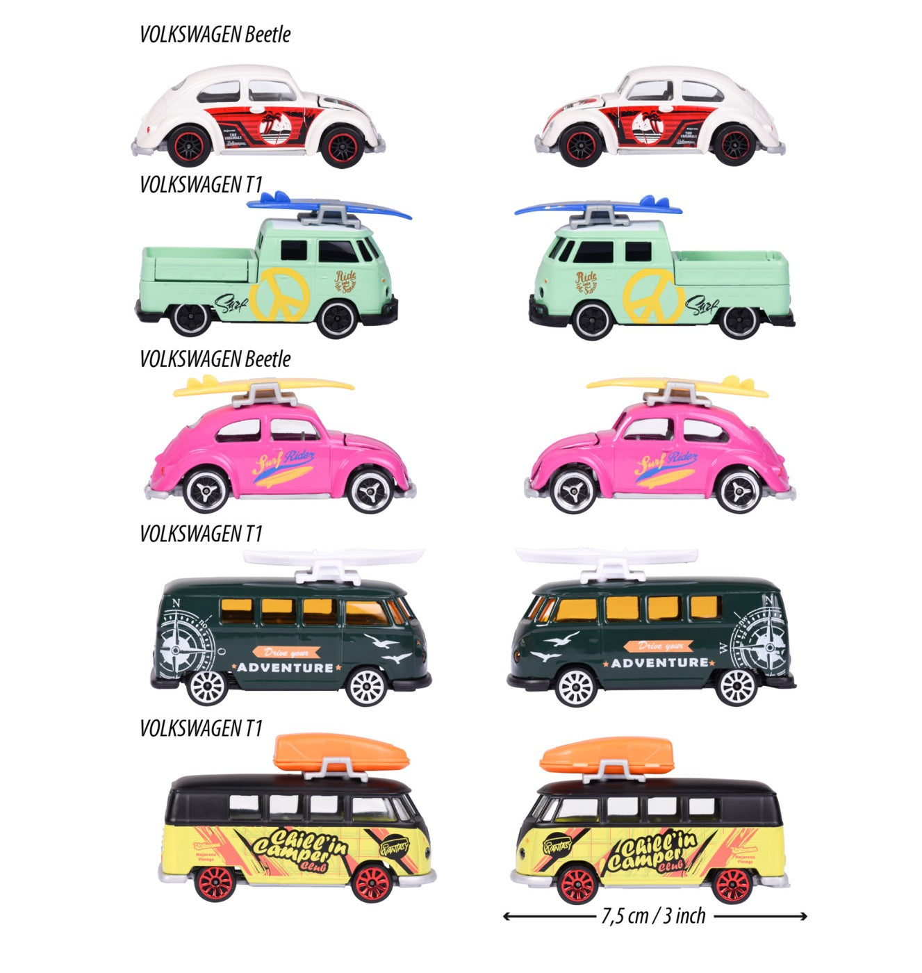 MAJORETTE SET 5 MASINUTE DIN METAL VOLKSWAGEN 7.5CM Simba - Imagine 3 [ps:c2ce0d97-594f-491d-b6cc-0ed2ec2c7b30]